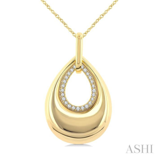 ASHI Bold Drop Diamond Fashion Pendant 921H8PPTGPDYG
