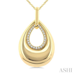 ASHI Bold Drop Diamond Fashion Pendant 921H8PPTGPDYG
