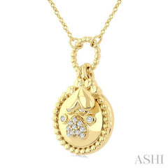 ASHI Dog Paw Charm Diamond Fashion Pendant 922G8PPTGPDYG