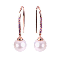 Parkplace Pearls 14KT Rose Gold Freshwater Pearl Earring 923611/RG-AM
