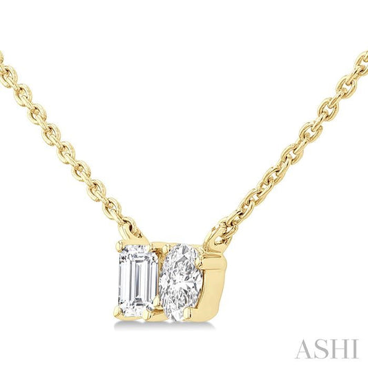 ASHI Toi Et Moi Diamond Fashion Pendant 923F5PPFHPDYG