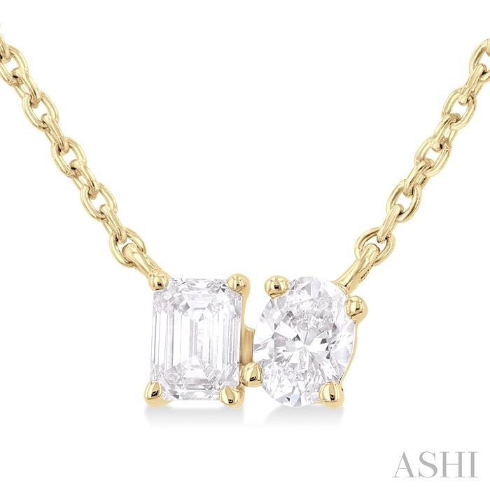 ASHI Toi Et Moi Diamond Fashion Pendant 923F5PPFHPDYG