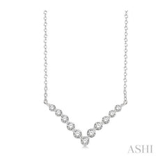 ASHI Chevron Diamond Necklace 996JQPPFGNKWG