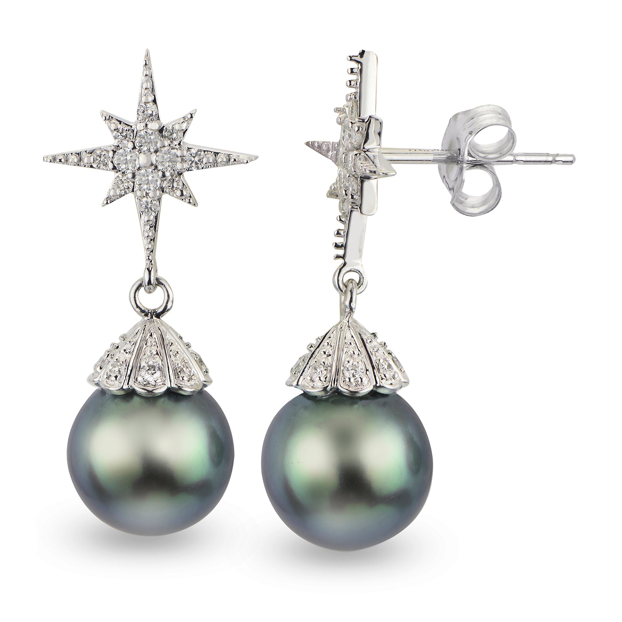 Parkplace Pearls 14KT White Gold Tahitian Pearl Earring 924993/WH-LBT