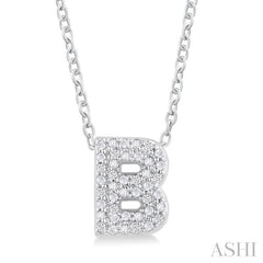 ASHI Bubble 'B' Initial Diamond Pendant 924F8PPTSPDWG-B