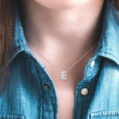 ASHI Bubble 'E' Initial Diamond Pendant 924F8PPTSPDWG-E