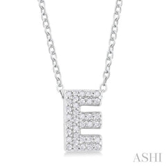 ASHI Bubble 'E' Initial Diamond Pendant 924F8PPTSPDWG-E
