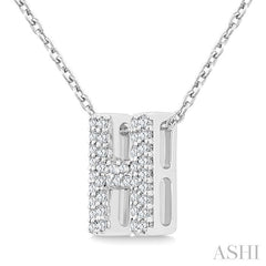 ASHI Bubble 'H' Initial Diamond Pendant 924F8PPTSPDWG-H