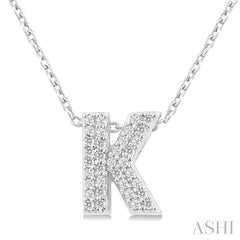 ASHI Bubble 'K' Initial Diamond Pendant 924F8PPTSPDWG-K