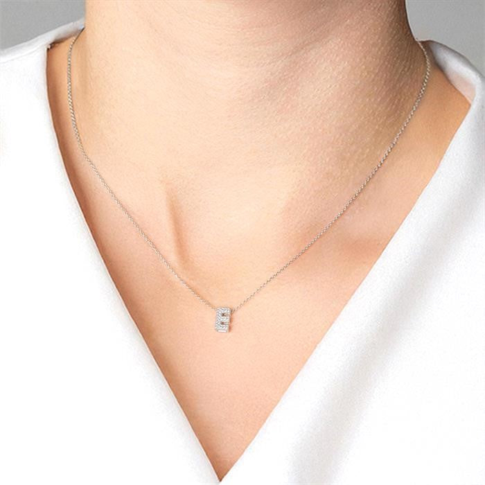 ASHI Bubble 'A' Initial Diamond Pendant 924F8PPTSPDYG-A