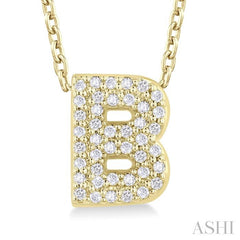ASHI Bubble 'B' Initial Diamond Pendant 924F8PPTSPDYG-B