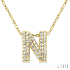ASHI Bubble 'N' Initial Diamond Pendant 924F8PPTSPDYG-N