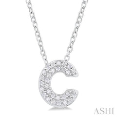 ASHI Bubble 'C' Initial Diamond Pendant 924F9PPTSPDWG-C