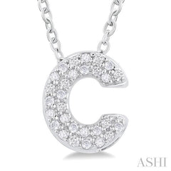 ASHI Bubble 'C' Initial Diamond Pendant 924F9PPTSPDWG-C