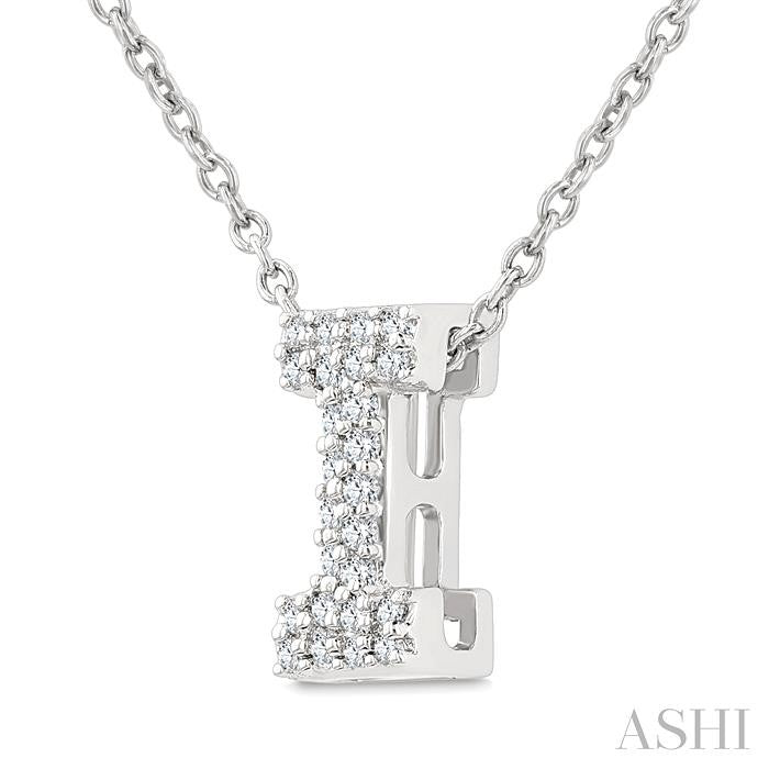 ASHI Bubble 'I' Initial Diamond Pendant 924F9PPTSPDWG-I
