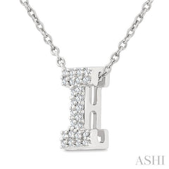 ASHI Bubble 'I' Initial Diamond Pendant 924F9PPTSPDWG-I