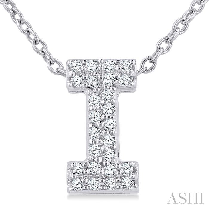 ASHI Bubble 'I' Initial Diamond Pendant 924F9PPTSPDWG-I