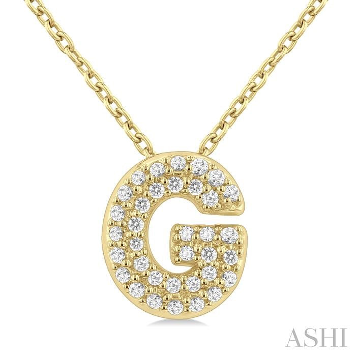ASHI Bubble 'G' Initial Diamond Pendant 924F9PPTSPDYG-G