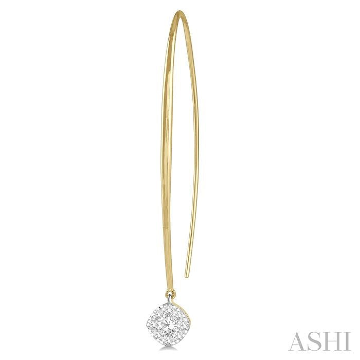 ASHI Cushion Shape Lovebright Essential Diamond Earrings 925A3PPFGERYW