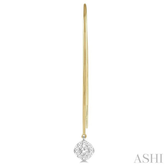 ASHI Cushion Shape Lovebright Essential Diamond Earrings 925A3PPFGERYW