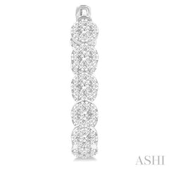 ASHI Inside-Out Lovebright Diamond Hoop Earrings 925B0PPFGERWG-4.20