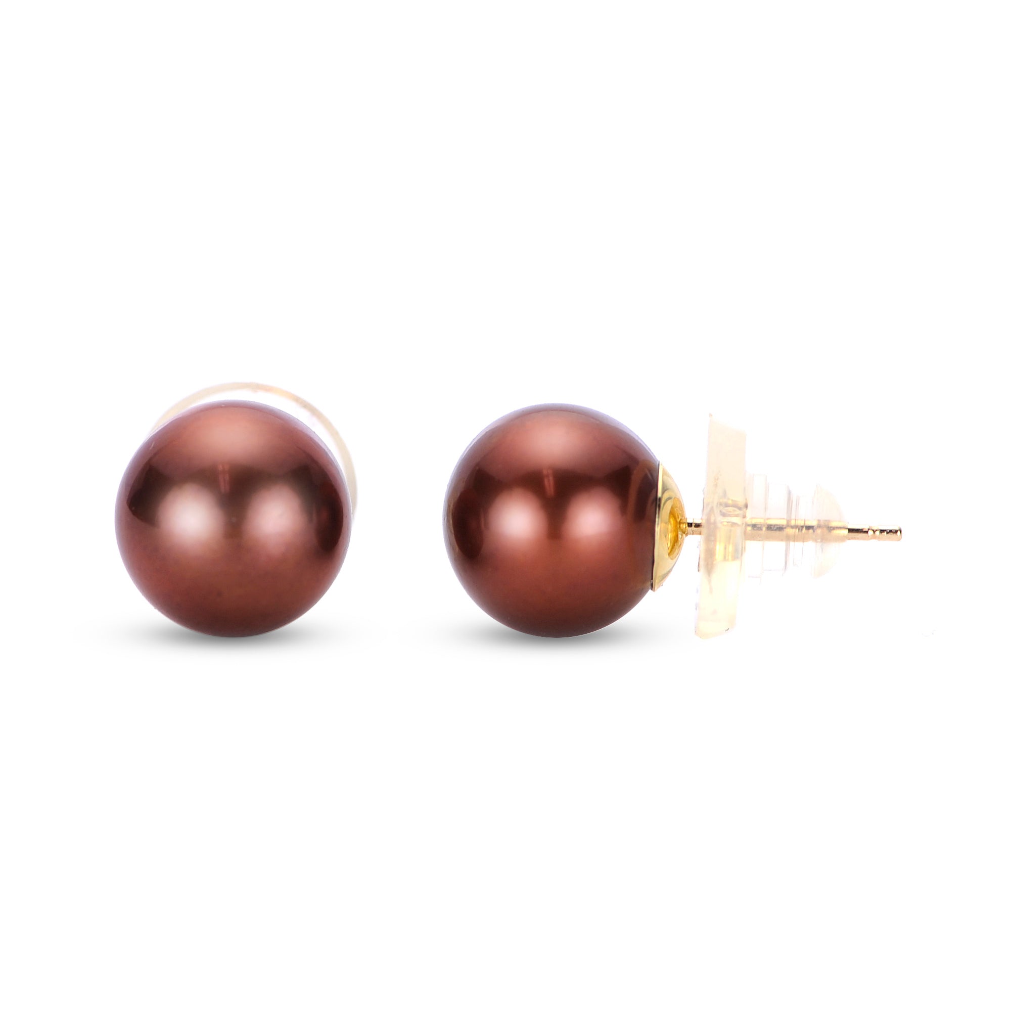 Parkplace Pearls 14KT Yellow Gold Freshwater Pearl Earring 926223/CHOC