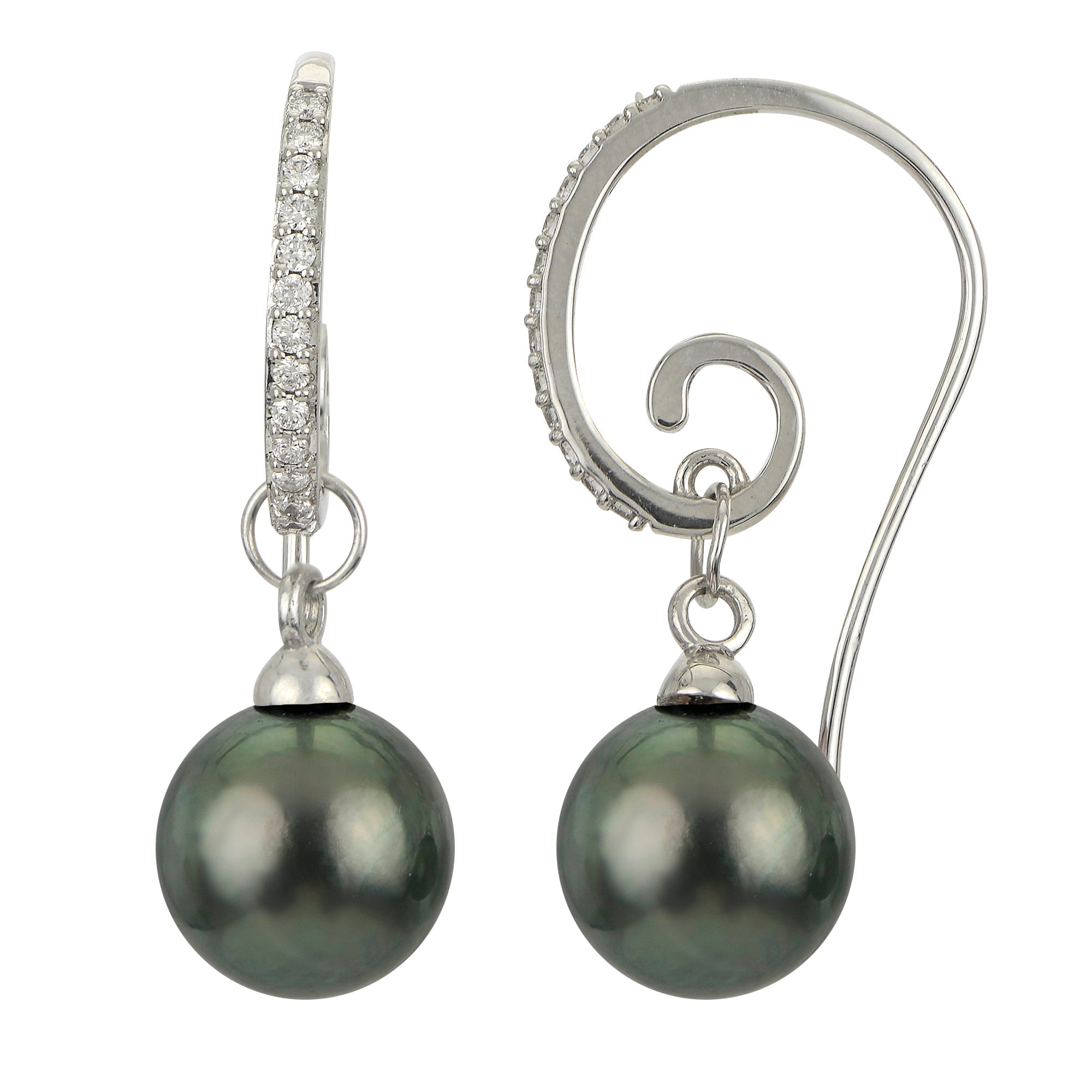 Parkplace Pearls 14KT White Gold Tahitian Pearl Earring 926740/BWH