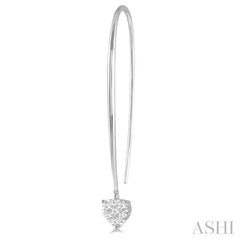 ASHI Heart Shape Lovebright Essential Diamond Earrings 927A3PPFGERWG