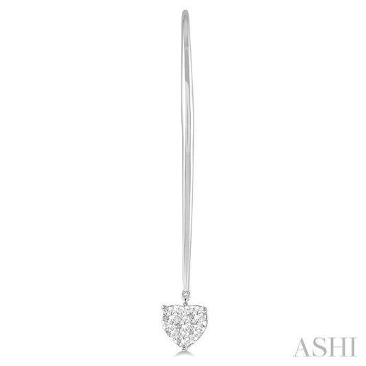 ASHI Heart Shape Lovebright Essential Diamond Earrings 927A3PPFGERWG