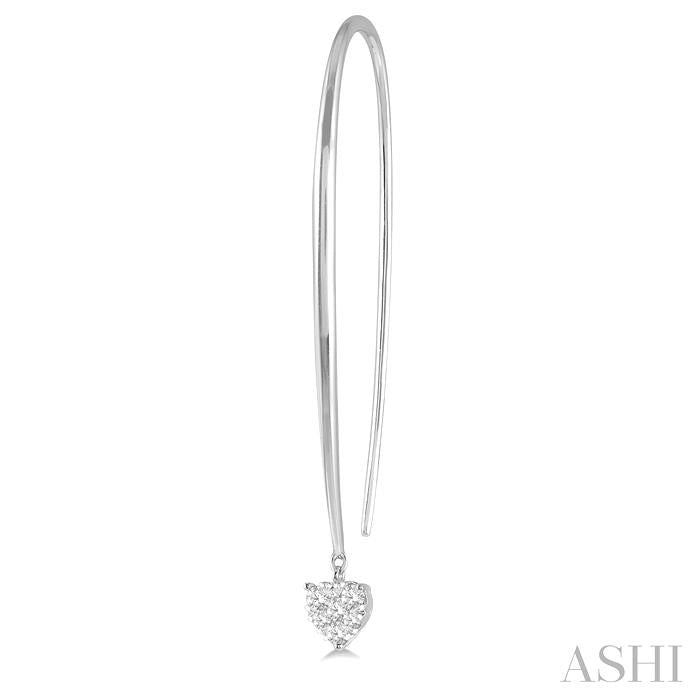 ASHI Heart Shape Lovebright Essential Diamond Earrings 927A5PPFGERWG