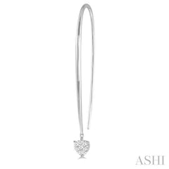 ASHI Heart Shape Lovebright Essential Diamond Earrings 927A5PPFGERWG