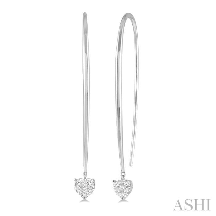 ASHI Heart Shape Lovebright Essential Diamond Earrings 927A5PPFGERWG