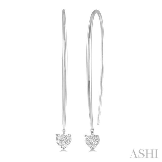 ASHI Heart Shape Lovebright Essential Diamond Earrings 927A5PPFGERWG