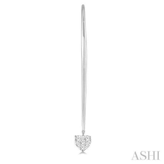 ASHI Heart Shape Lovebright Essential Diamond Earrings 927A5PPFGERWG