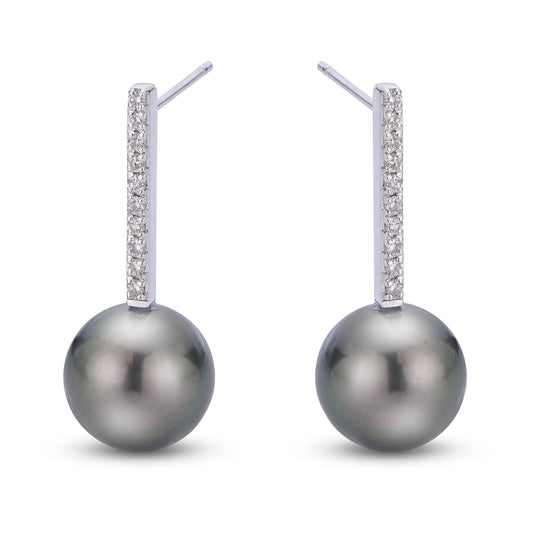 Parkplace Pearls 14KT White Gold Tahitian Pearl Earring 928688/BWH