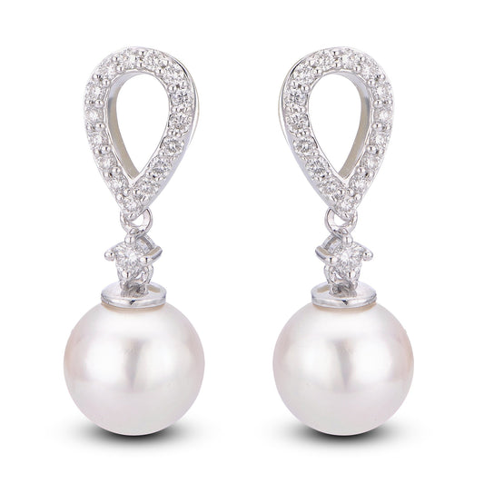 Parkplace Pearls 14KT White Gold Akoya Pearl Earring 928720/AAWH