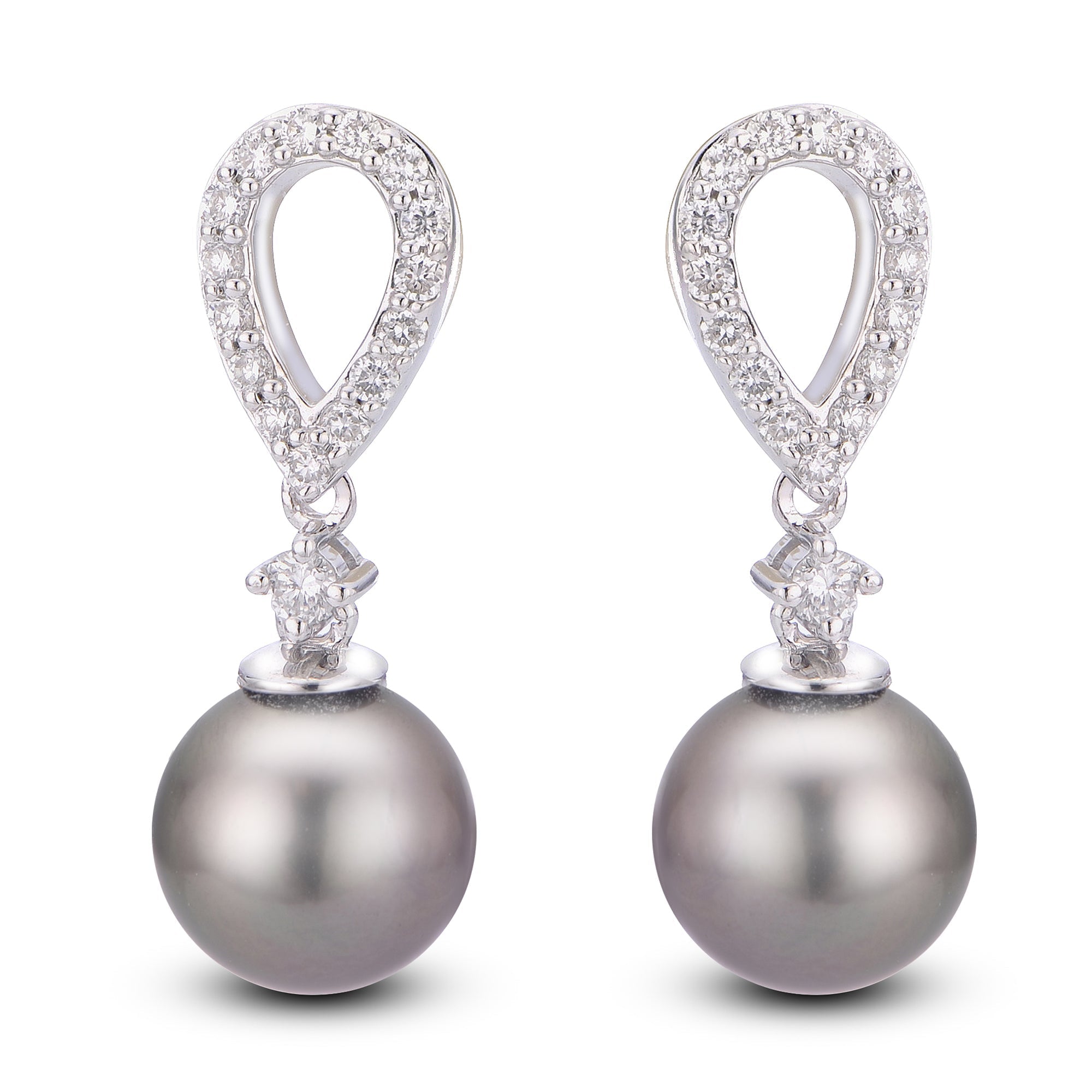 Parkplace Pearls 14KT White Gold Tahitian Pearl Earring 928720/BWH