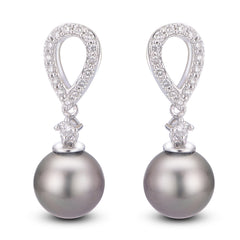 Parkplace Pearls 14KT White Gold Tahitian Pearl Earring 928720/BWH