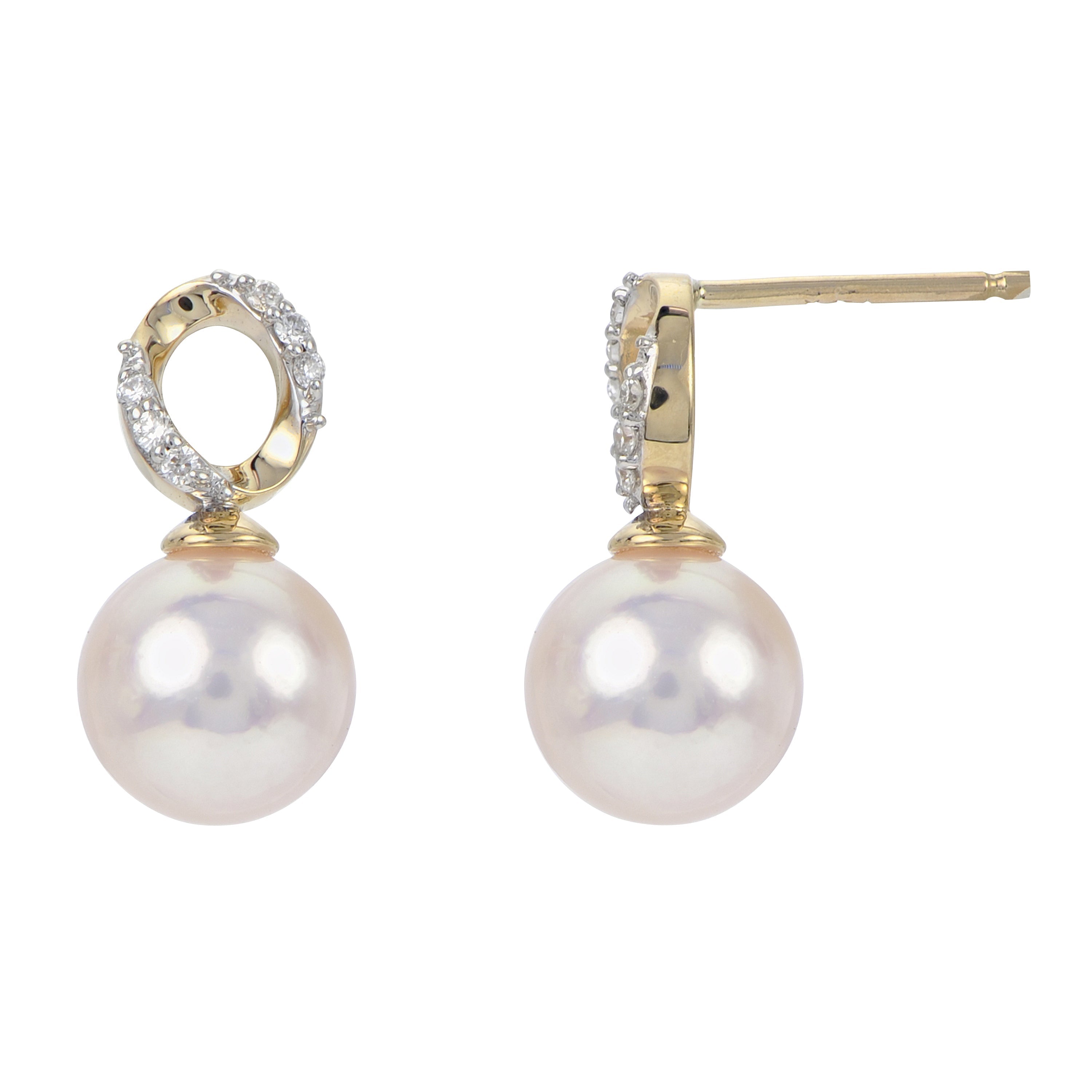 Parkplace Pearls 14KT Yellow Gold Akoya Pearl Earring 929544/A