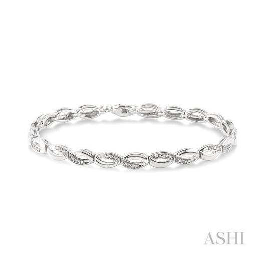 ASHI Silver Diamond Bracelet 85168PPSSSLTB
