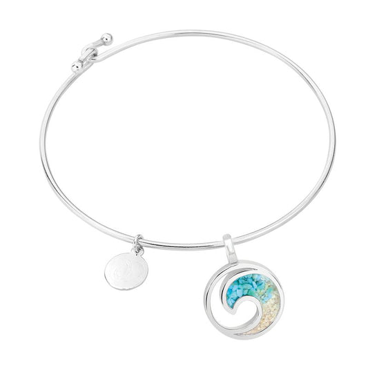 Ocean City Sand and Turquoise Gradient Wave Bracelet