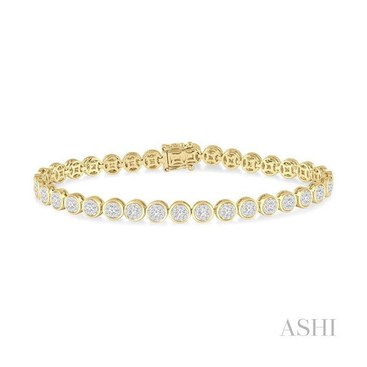 ASHI Round Shape Lovebright Essential Diamond Bracelet 70333PPFGYW