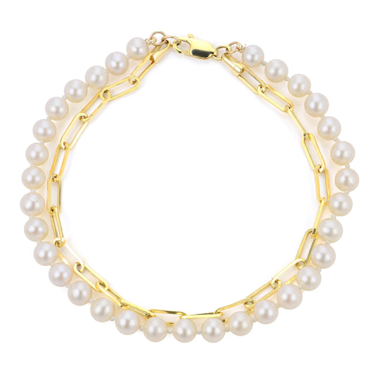 Imperial Partners 14KT Yellow Gold Freshwater Pearl Bracelet 932795/FW