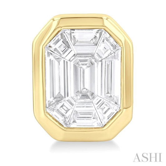 ASHI Pie Cut Emerald Diamond Earrings 932F4PPFHERYG