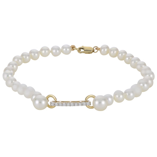 Imperial Partners 14KT Yellow Gold Freshwater Pearl Bracelet 933064/FWAA