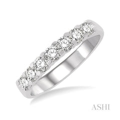 ASHI 7 Stone Diamond Wedding Band 33292PPFGWG