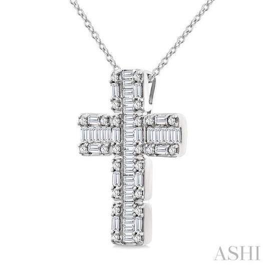 ASHI Cross Fusion Diamond Fashion Pendant 933H0PPFHPDWG
