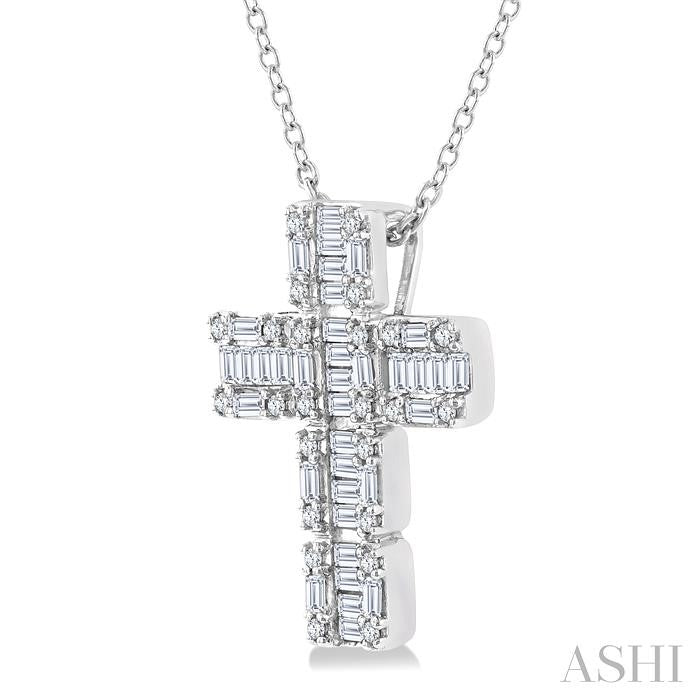 ASHI Cross Fusion Diamond Fashion Pendant 933H3PPFHPDWG