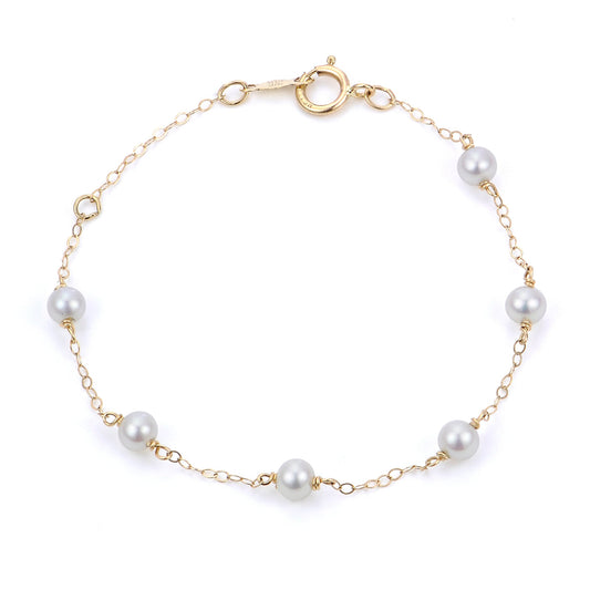 Imperial Partners Children's 14KT Yellow Gold Freshwater Pearl Bracelet 935036/FWAA