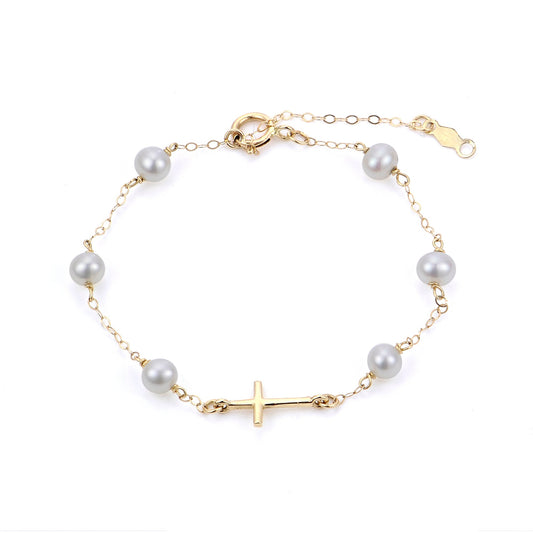 Imperial Partners Children's 14KT Yellow Gold Freshwater Pearl Bracelet 935038/FWAA